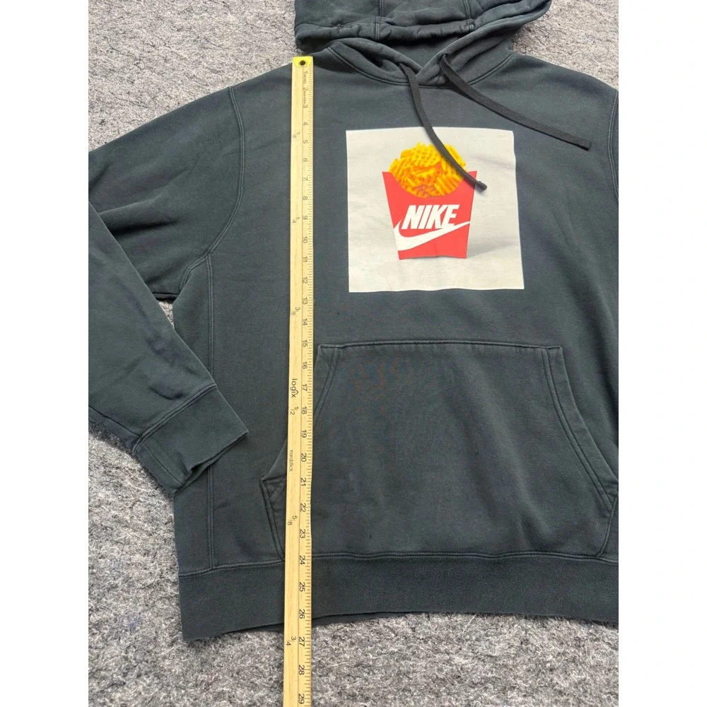 Nike Mens French Fries Graphic Hoodie Black Pullover Fleece L Large DW2274-010